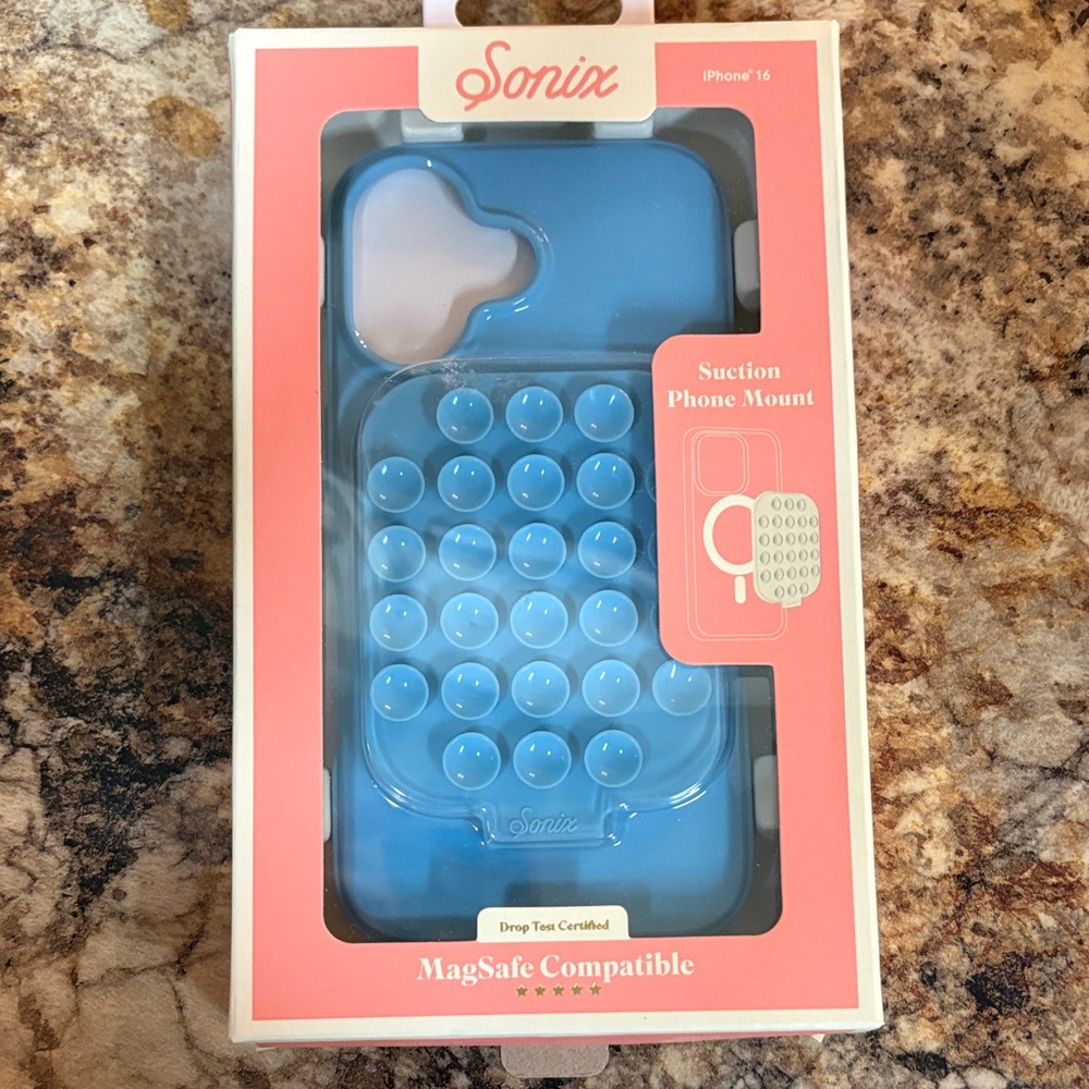 Sonix Blue Suction Phone Case for iPhone 16